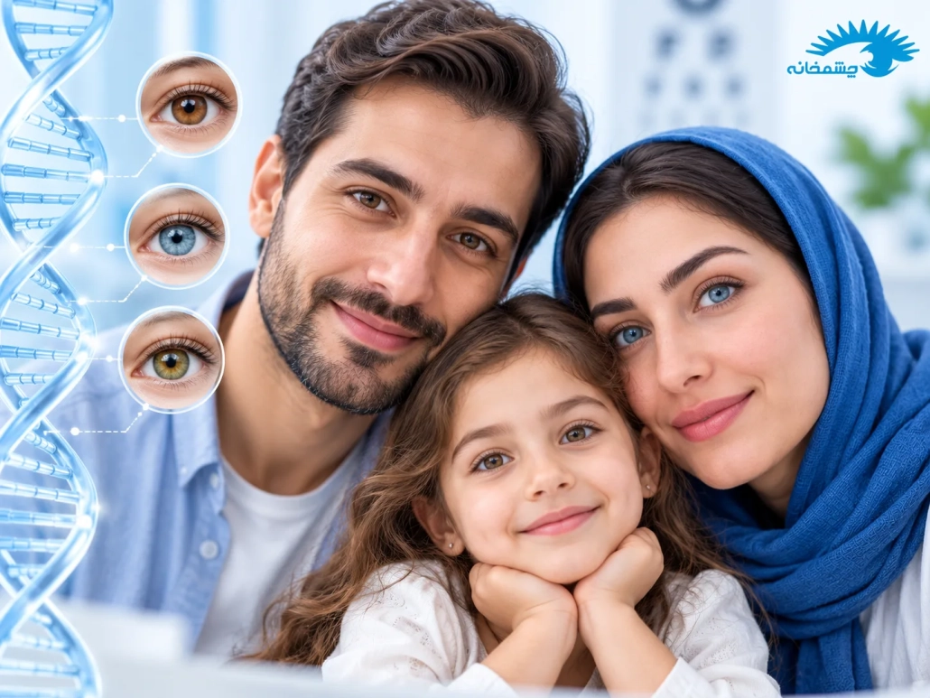 نقش ژنتیک و وراثت در تعیین رنگ چشم کودک