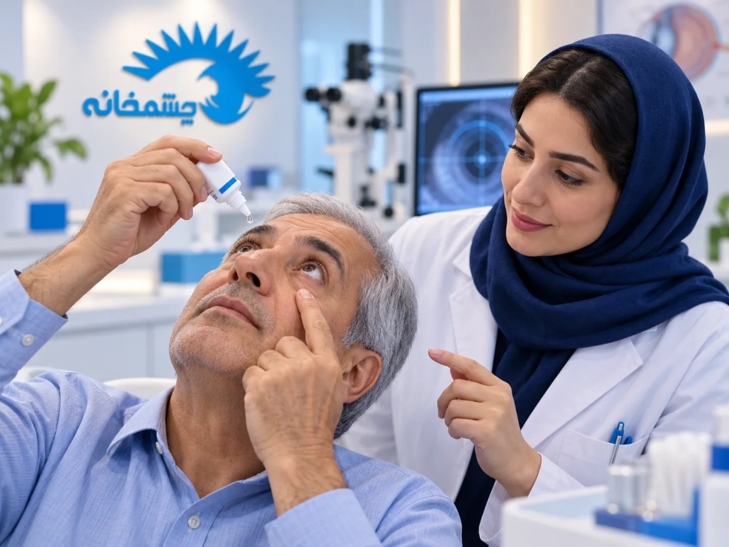 آموزش روش صحیح استفاده از قطره چشم دیکلوفناک