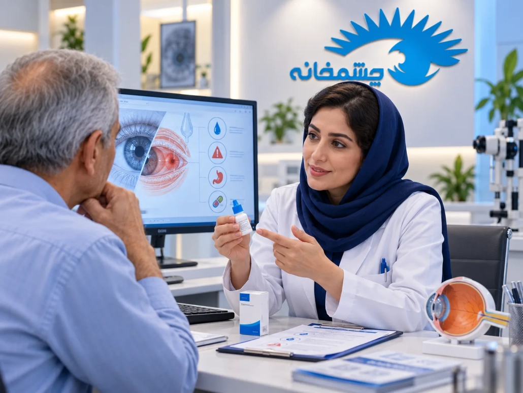 مشاوره درباره عوارض و احتیاط_های مصرف قطره چشم دیکلوفناک