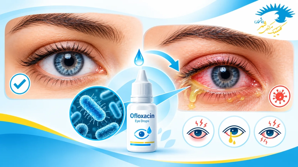 کاربرد قطره چشمی افلوکساسین در درمان التهاب ملتحمه باکتریایی و قرمزی چشم