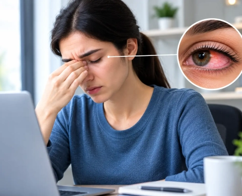 قرمزی چشم در اثر کار طولانی با کامپیوتر