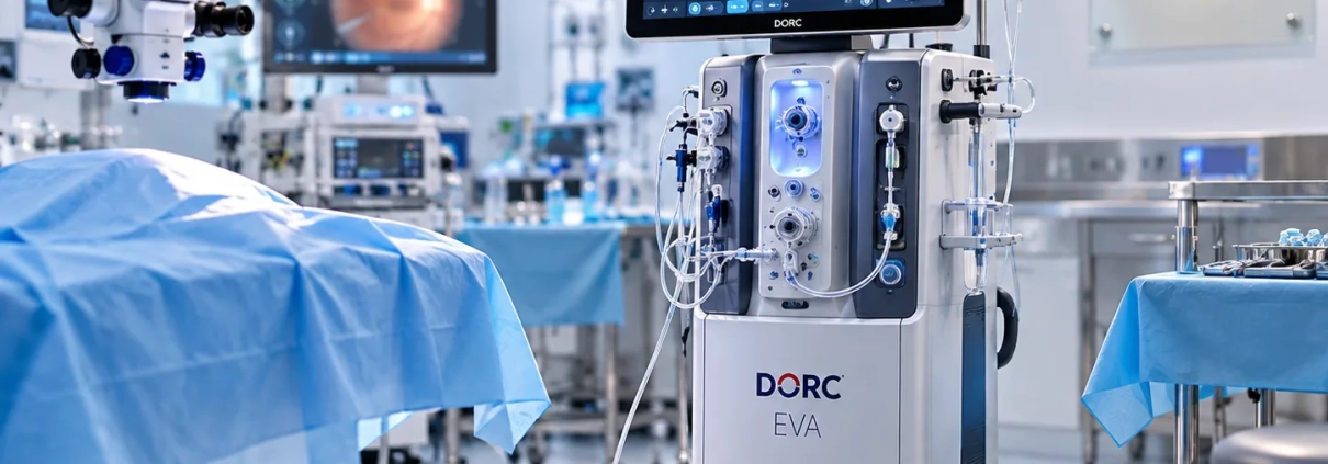دستگاه جراحی چشم DORC EVA در اتاق عمل تخصصی شبکیه و زجاجیه